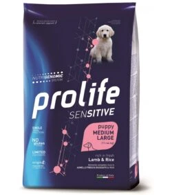 Prolife Cane Sensitive Puppy Agnello & Riso Medium Large 2,5 Kg